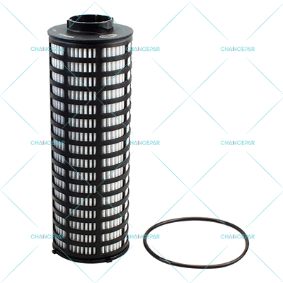 Oil filter, white paper inside and green and black O-rings