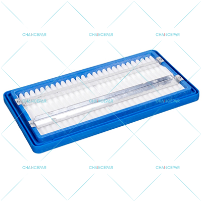 Cabin air filter, Blue frame, white paper
