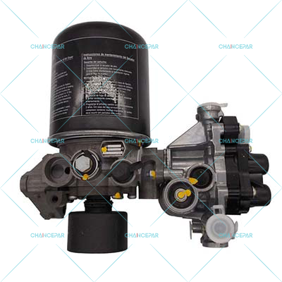 Air processing unit, with sensor, with silencer