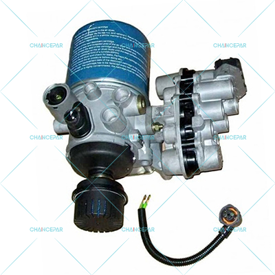 Air processing unit, with sensor, with silencer