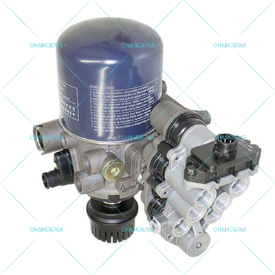 Air processing unit, with sensor, with silencer