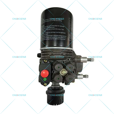 Air processing unit, with sensor, with silencer