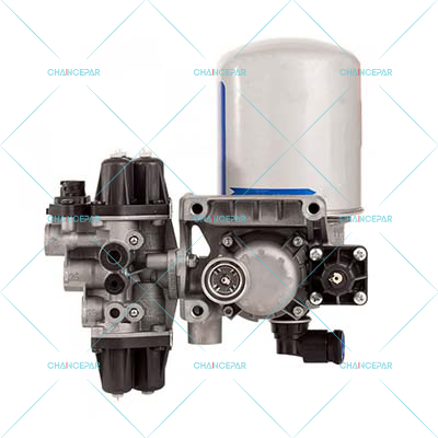 Air processing unit, with sensor