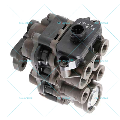 Multiple circuit protection valve, with sensor